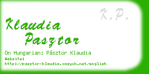 klaudia pasztor business card