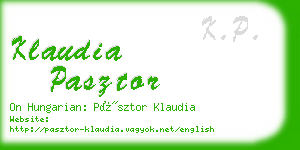klaudia pasztor business card